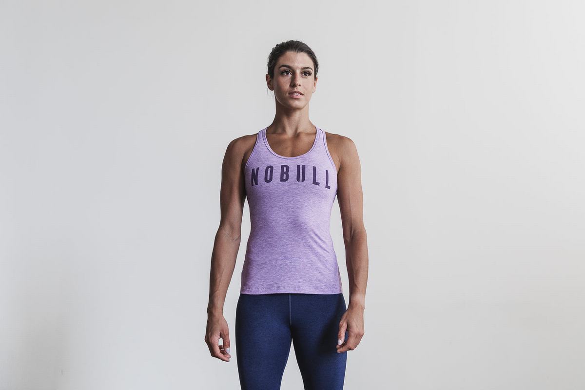 Nobull Racerback Women's Tank Tops Purple | Australia (EU6581)
